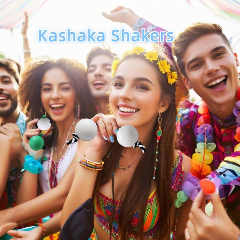 beyomanch 2 Pairs Kush Kash Shakers, Kashaka Shakers, Kush Kash Asalato Rhythmic Ball, Kashaka Hand Musical Instrument for Men and Women (7-Frosted Blue) - Image 4